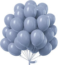 PartyWoo Dusty Blue Balloons 50pcs 12 Inch Boho Dusty Purple Muted Lavender Latex Helium Balloons for Boy Baby Shower Anniversary Bachelorette Graduation Engagement Birthday Party Decorations Blue-F16