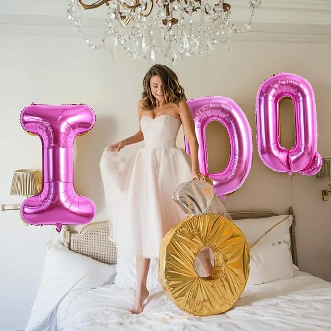 TONIFUL 40 Inch Large Rose Red Letter D Balloons - Giant Hot Pink Alphabet Letter Balloons for Birthday Party Anniversary Supplies Decorations
