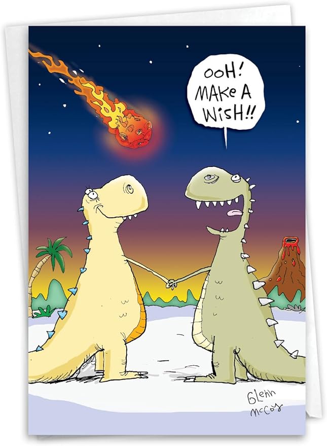 NobleWorks - Funny Birthday Greeting Card with 5 x 7 Inch Envelope (1 Card) Bday Make A Wish 9735
