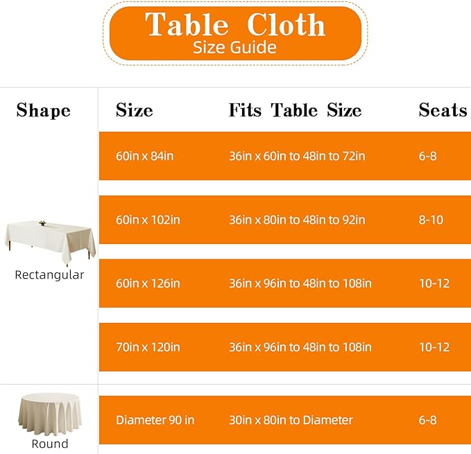 WIGENIUS 2 Pack Ivory Table Cloth Round Tablecloths 90 Inch,Polyester Table Cloth for 5 Foot Round Tables,Wrinkle Resistant Washable Fabric Table Covers for Party,Wedding Banquet