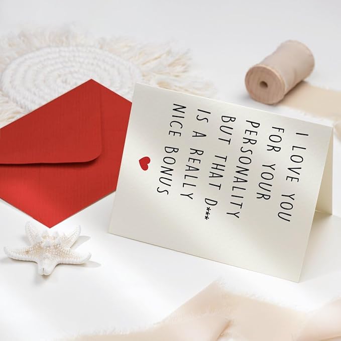 Funny Valentines Day Gifts for Him, Valentine's Day Card for Boyfriend, Valentine's Day Cards for Husband,Mens Valentines Card Gifts