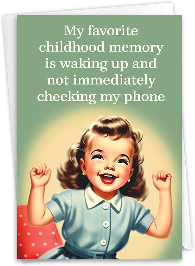 NobleWorks Funny Birthday Greeting Card with 5 x 7 Inch Envelope (1 Card) Bday Favorite Memory C10646BDG