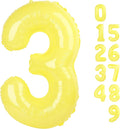 Numbers Balloon 3, 40 Inch Large Yellow Balloon for Three Year Old Birthday Decor, 3 13 30 31 Birthday Party Decorations for Wedding Supplies