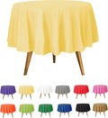 Party Dimensions Yellow Disposable Plastic Tablecloth for Round Tables (36 Pack) Table Cloths for Parties, Events & Weddings, Indoors & Outdoors, 84 inches, Plastic Table Cover