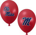 Ole Miss Mississippi Rebels Balloons 10 Pack 11" Official Licensed Logos, Helium Quality Latex Balloons, Perfect for College Football Team Celebration, Decorated Front and Back by Westrick