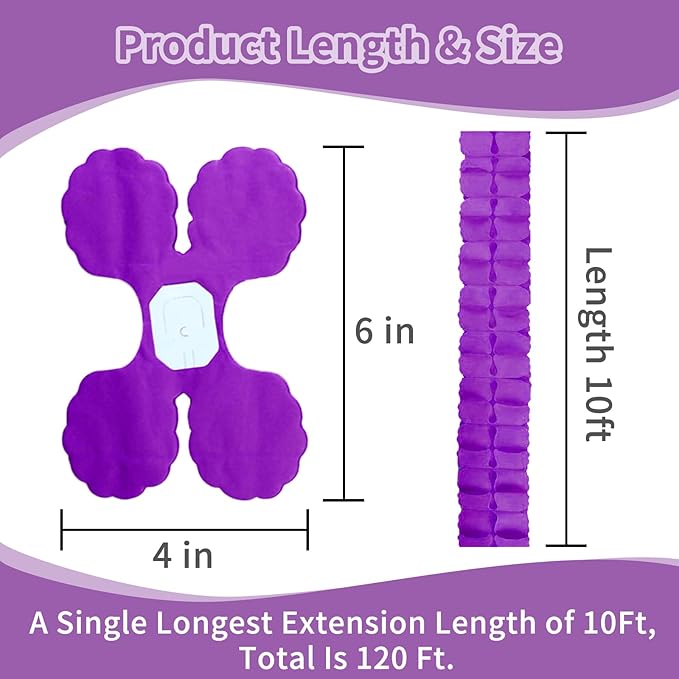 Purple Birthday Party-Decorations for Women - Purple White Lavender Party Decor Garland Paper Banner Streamers Baby Bridal Shower Graduation Wedding Engagement Bachelorette 4-Leaf Clover Garsellen