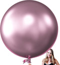 KALOR 36 Inch Giant Metallic Light Purple Balloons, 6 Pack Large Round Light Purple Latex Balloons for Anniversary, Birthday, Christmas, Wedding, Baby Shower Party Decorations