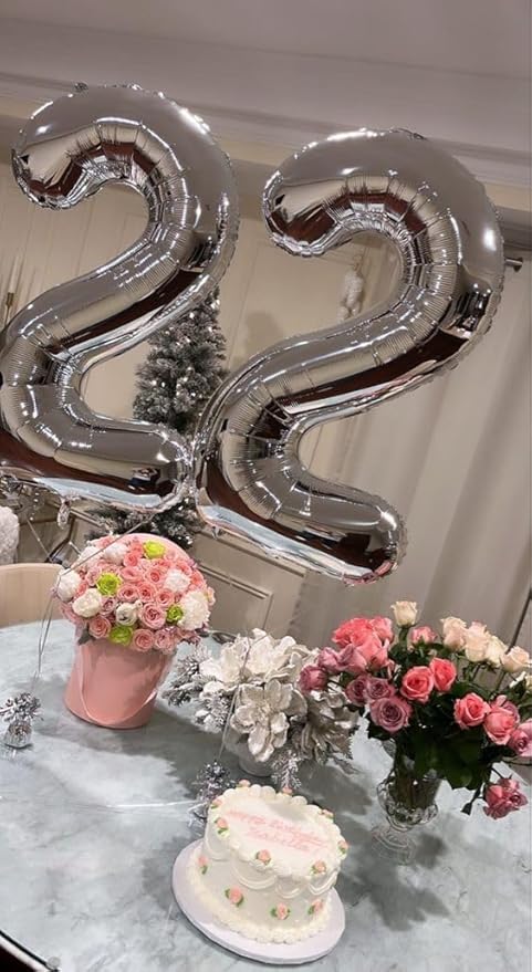 Silver Number 3 Balloon 40 Inch, 3 Balloon Number, 3rd Birthday Decorations, Silver Party Supplies for Boys Girls