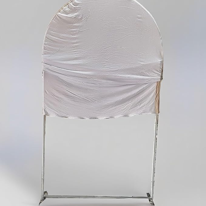 HUAYI Light Tan Ripples Pattern Arch Backdrop Cover for Birthday Party Wedding Baby Shower Decorations Chiara Backdrops Arched Wall Frame Stands Covers Props GP-454 2.5ft * 6ft