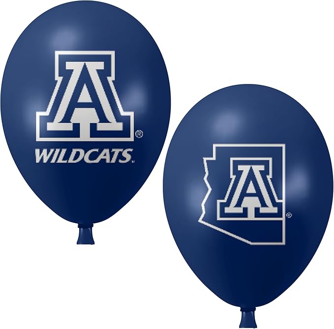 Arizona Wildcats Balloons 10 Pack 11" Official Licensed Logos, Helium Quality Latex Balloons, Perfect for College Football Team Celebration, Decorated Front and Back by Westrick