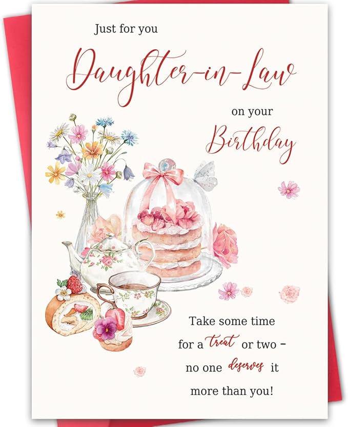 Lovely Birthday Card for Daughter-in-Law,Unique Daughter in law Birthday Card Gift