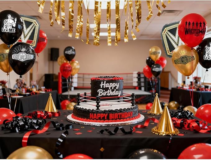 Wrestling Balloons Wrestling Birthday Decorations Wrestling Boxing Match Party Supplies Boxing Theme Favors Balloon-17pcs