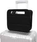 CONTAIL 13 Inch 3L 4-in-1 Travel Essentials Organizer, Small Business Handbag, Suitcase Drink Holder,Phone Tablet Holder,Airport Accessories Storage,Black