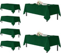 sancua Tablecloths for 8 Foot Rectangle Tables, 6 Pack - Washable Polyester Fabric Table Cloth for Chirstmas Party, Birthday, Banquet Reception, 60x120 Inch Hunter Green