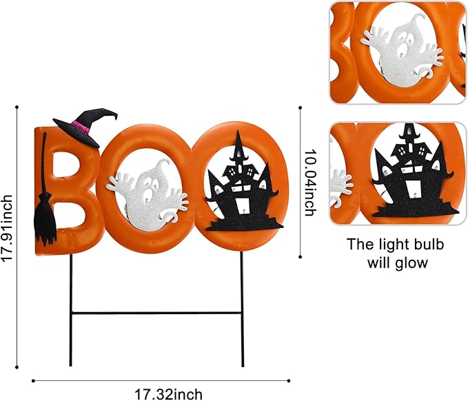 Sfozstra Halloween Outdoor Yard Signs, Boo Pumpkins Ghost Signs, Yard Lawn Decorations, Halloween Props, Halloween Decorations, Outdoor Lawn Decorations, Yard Decorations