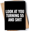 Funny 55th Birthday Card for Women, Men - Happy 55th Birthday Card for Wife, Husband - 55 Bday Card for Daughter, Son - 55 Years Old Card - Joke 55th Birthday
