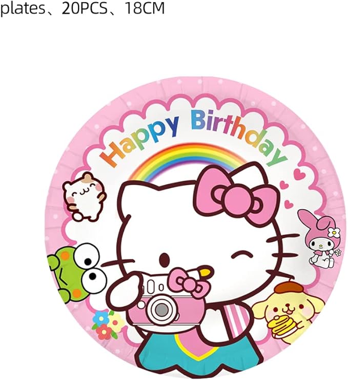 41pcs Children Party Supplies 20 Plates + 20 Napkin + 1Tablecloth Children Birthday Party Decorations, for Girl and Boy