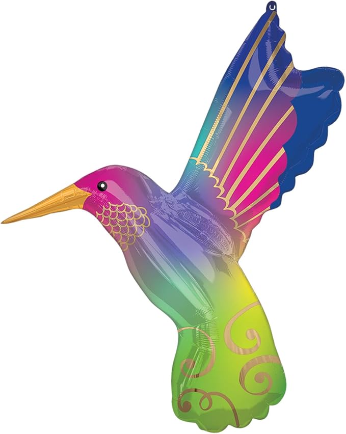 Colorful Bright Hummingbird Jumbo 36" Foil Party Balloon