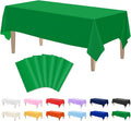 Kopokita 6PCS Green Plastic Tablecloths 54 x 108 Inch, Disposable Table Cloths Rectangle Party Table Covers