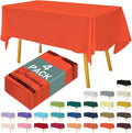 Plastic Tablecloths 4 Pack Rectangle