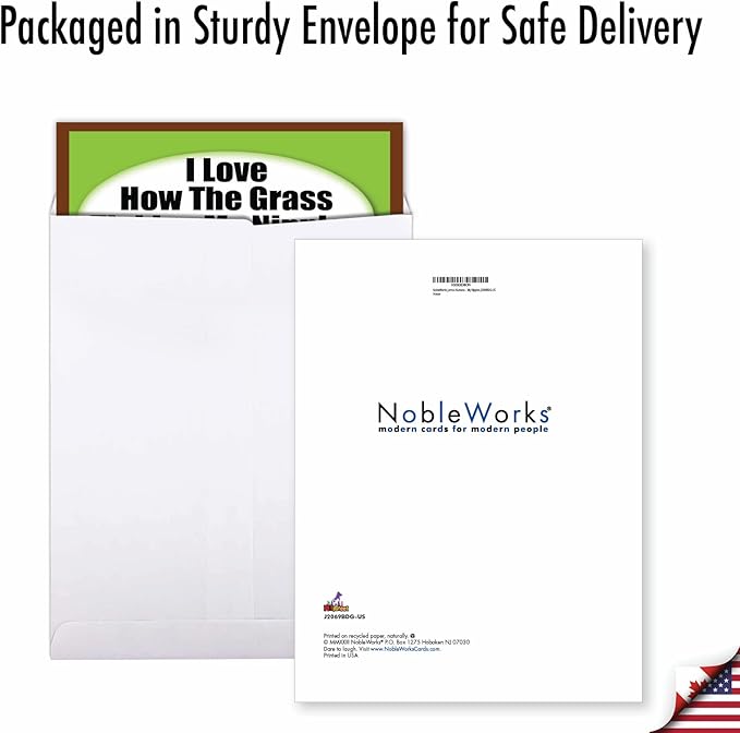NobleWorks Jumbo Humorous Birthday Greeting Card From Us 8.5 x 11 Inch with Envelope (1 Pack) Large Jumbo Bday Tickle J2069BDG-US