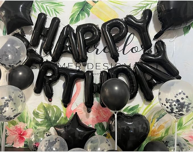 Sweet 21th Birthday Decorations Party Supplies,Black Number 21 Balloons,21th Foil Mylar Balloons Latex Balloon Decoration,Great 21th Birthday for Girls,Women,Men,Photo Props