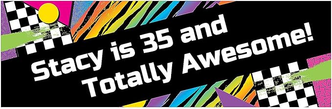 Fun Express Retro Party Custom Banner - Large