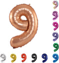 YPSelected 32 Inch Large Foil Helium Number Balloon Birthday Wedding Party 0-9 (Orange, 9)