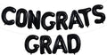 TONIFUL 2026 Congrats Grad Balloons - 16 Inch Black Congrats Foil Balloons Banner Reusable Material for Graduation Party Graduate Congratulations 2026 Congrats Grad Decorations