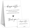 Modern Minimalist Diaper Raffle Game, Diaper Raffle Tickets for Baby Shower, Gender Neutral Tickets for Baby Shower Party Favor Decorations Supplies (1 Sign + 50 Cards) -A01