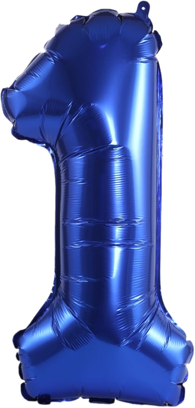 YPSelected 32 Inch Large Foil Helium Number Balloon Birthday Wedding Party 0-9 (Navy Blue, 1)
