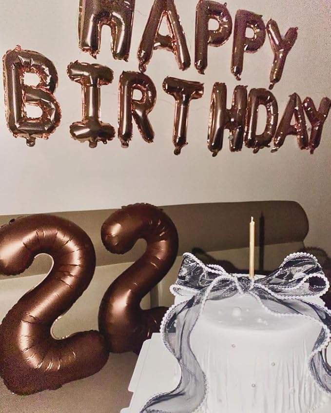 Dark Brown Number 18 Balloon 40 inch, Coffee Brown 18 Number Balloons, 18th Birthday Decorations, Chocolate 18 Year Old Girls Boys Party Supplies