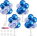TONIFUL 4 Set Blue Balloon Stand Centerpieces for Table,Balloon Table Stand Kit,Blue Balloon Decorations for Birthday,Fathers Day,Baby Shower,Retirement,Class of 2026 Graduation Decorations