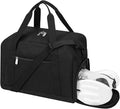 Apenze Small Gym Bag 14 inch lightweight Carry On Mini Duffel Bag with Shoe Compartment for Travel Sport - Black