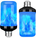 Y- STOP LED Flame Light Bulb, Upgraded 4 Modes Fire Light Bulbs with Upside Down Effect, E26 Base Flickering Light Bulbs for Halloween Decorations, Christmas, Outdoor, Indoor, Home Decor (Blue)