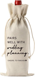 Engaged Engagement Bridal Shower Gifts for Couples Women Wedding Planning Wine Bag Engagement Party Decorations for Bride Pairs Well With Wedding Planning Wine Accessory Sets