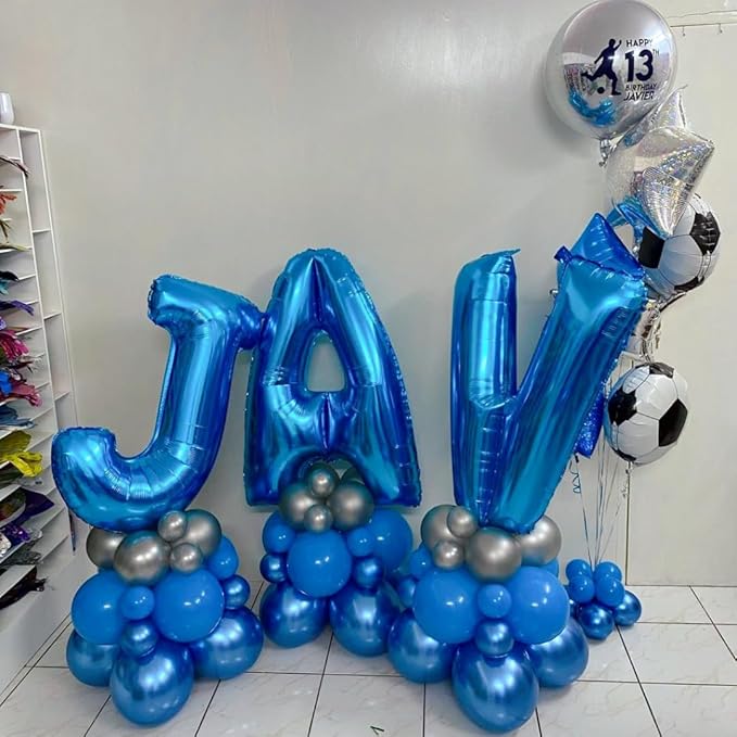 40 Inch Blue Letter A Balloons Alphabet A Letter Balloons Foil Mylar Big Letter Balloons for Birthday Party Anniversary New Year Graduation Wedding Decorations