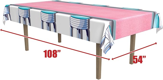 Soda Shop Stools Tablecover