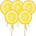Set of 5 Lemon 18" Foil Party Balloons