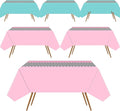 Irenare Car Birthday Party Supplies Racing Decorations 50s Party Tablecloth Racetrack Table Runner Table Covers for Kids Boy Car Theme Birthday Decor, 54 x 108 Inch(Cyan,Pink,6 Sheets)