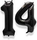 AULE 40 Inch Large 14 Balloon Numbers Black, Big Foil Number Balloons, Giant Helium Happy 14th Birthday Party Decorations for Boy and Girl, Huge Mylar Anniversary Party Supplies