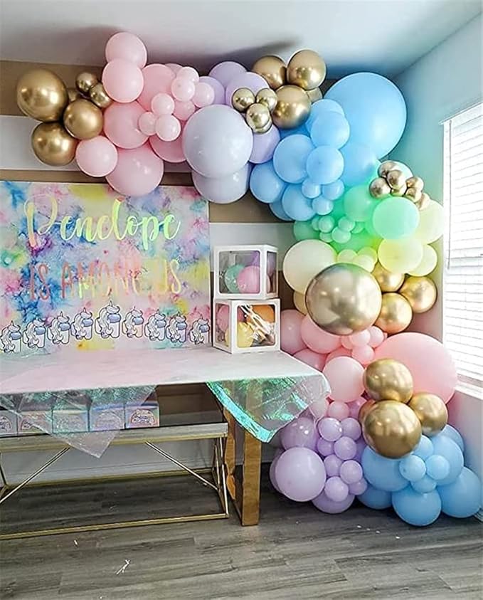 Rainbow Balloon Garland Arch Kit 171PCS Latex Balloon Pastel Balloon Garland Kit Macaron Colors 5,10,12,18 Inch Birthday Baby Shower Wedding Unicorn Party Decorations