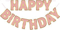 Happy Birthday Banner - 9ft Pre-Strung Happy Birthday Sign for Women, Men, Girls, Boys - No DIY Birthday Decorations & Party Supplies(Rose Gold)