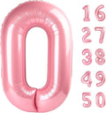 40 Inch Pearlescent Pink Balloon Number 0 Balloon,Jumbo Mylar Foil Helium Balloon for 10 20 30 40 50 60 2025 Birthday Digital Balloons for Birthday Party,Wedding Anniversary Party Decorations