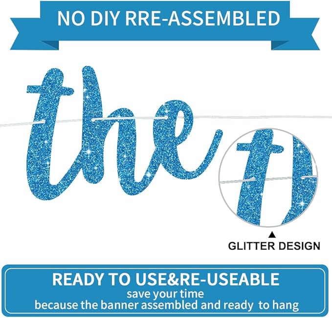 BEISHIDA Glitter Sky Blue The Beginning of A New Chapter Banner,Farewell Book Themed Housewarming Party Congratulations Decorations,Going away party Garland,Graduation Sign 2026 Banner,retirement Supplies