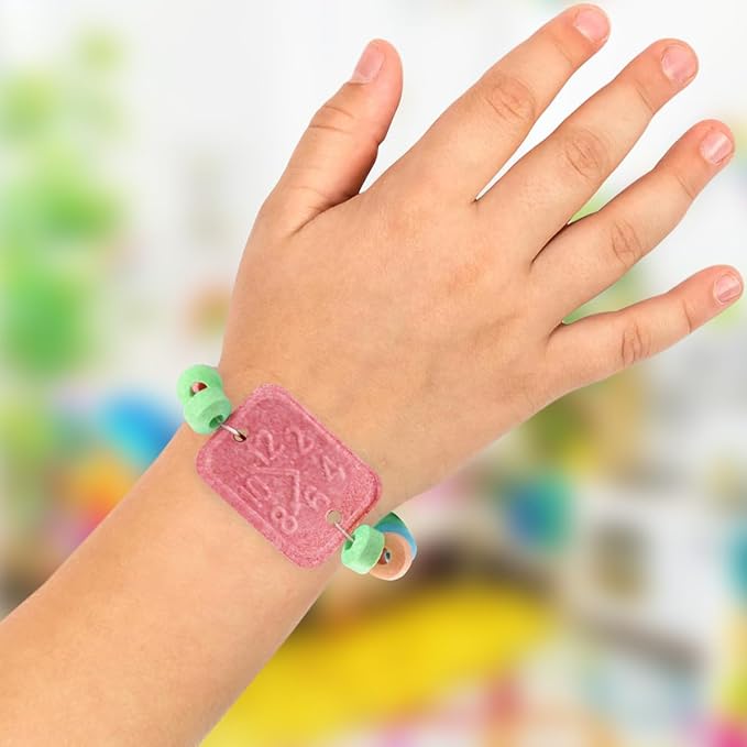 50 Candy Watches Party Favors for Kids - Bulk 50 Count of Pink Individually Wrapped Candy Bracelets with Colorful Fruit Flavor - Stretchable, Edible, Fruity Flavor Rainbow Candies for Party Favor Supplies
