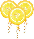 Set of 3 Lemon 18" Foil Party Balloons