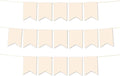 Andaz Press Hanging Pennant Banner with String, Ivory, 1-Set, 24 Pennants, Approx. 12-Feet Long