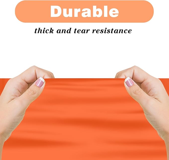Kopokita 6PCS Orange Plastic Tablecloths 54 x 108 Inch, Disposable Table Cloths Rectangle Party Table Covers
