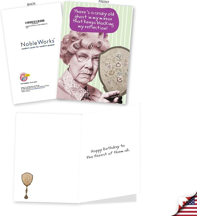 NobleWorks Assortment Pack of 3 Hilarious Birthday Greeting Cards with Envelopes (3 Designs, 1 Each) Young At Heart VC7958BDG-C1x3